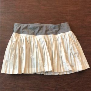Lululemon White Pleated Exercise Skirt